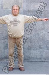 Whole Body Man T poses White Casual Overweight